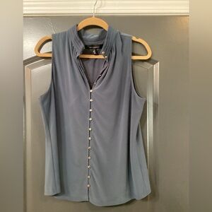 White House Black Market Sleeveless Blue-Gay Blouse